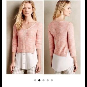 Anthropologie Moth Aselin Layered shirt sweater S